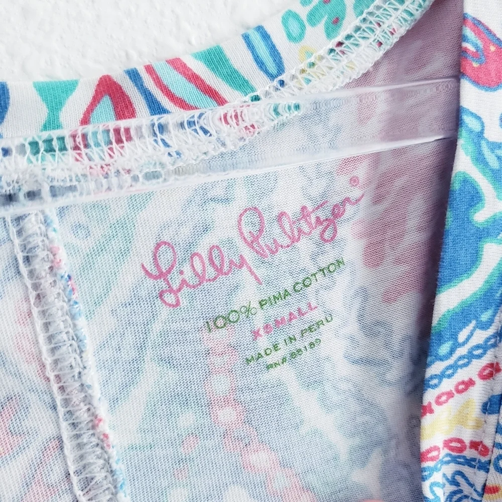 Lilly Pulitzer Christi Mini Dress Let Minnow  3/4 Sleeve